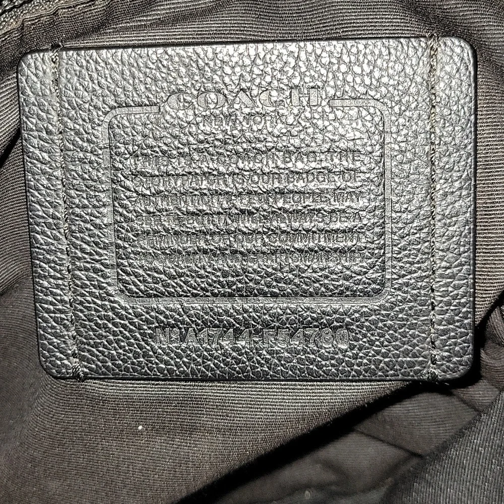 Coach Charles Black Leather Crossbody Messenger Ipad  Bag